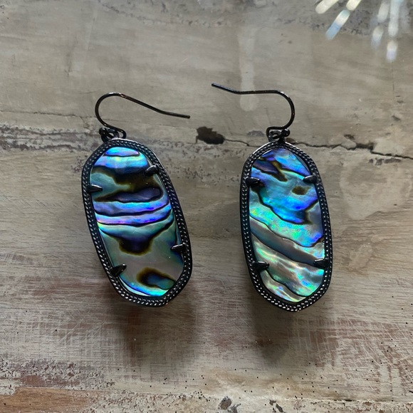 Kendra Scott abalone earrings and pendant necklace. - Picture 2 of 3